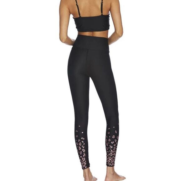 BEACH RIOT Leggings Leopard NEW High Waist REVOLVE Metallic Black Size S - Picture 3 of 16